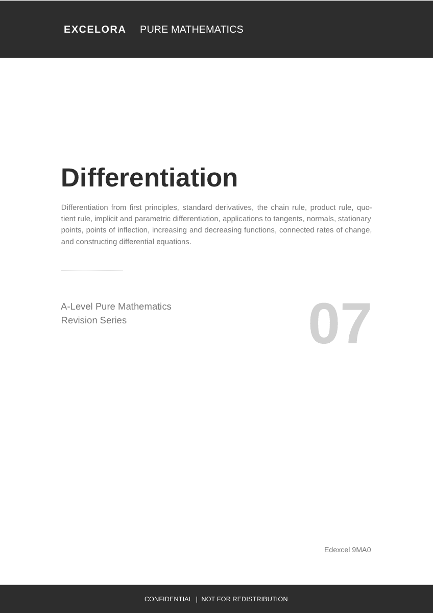 Screenshot of the Differentiation from First Principles PDF